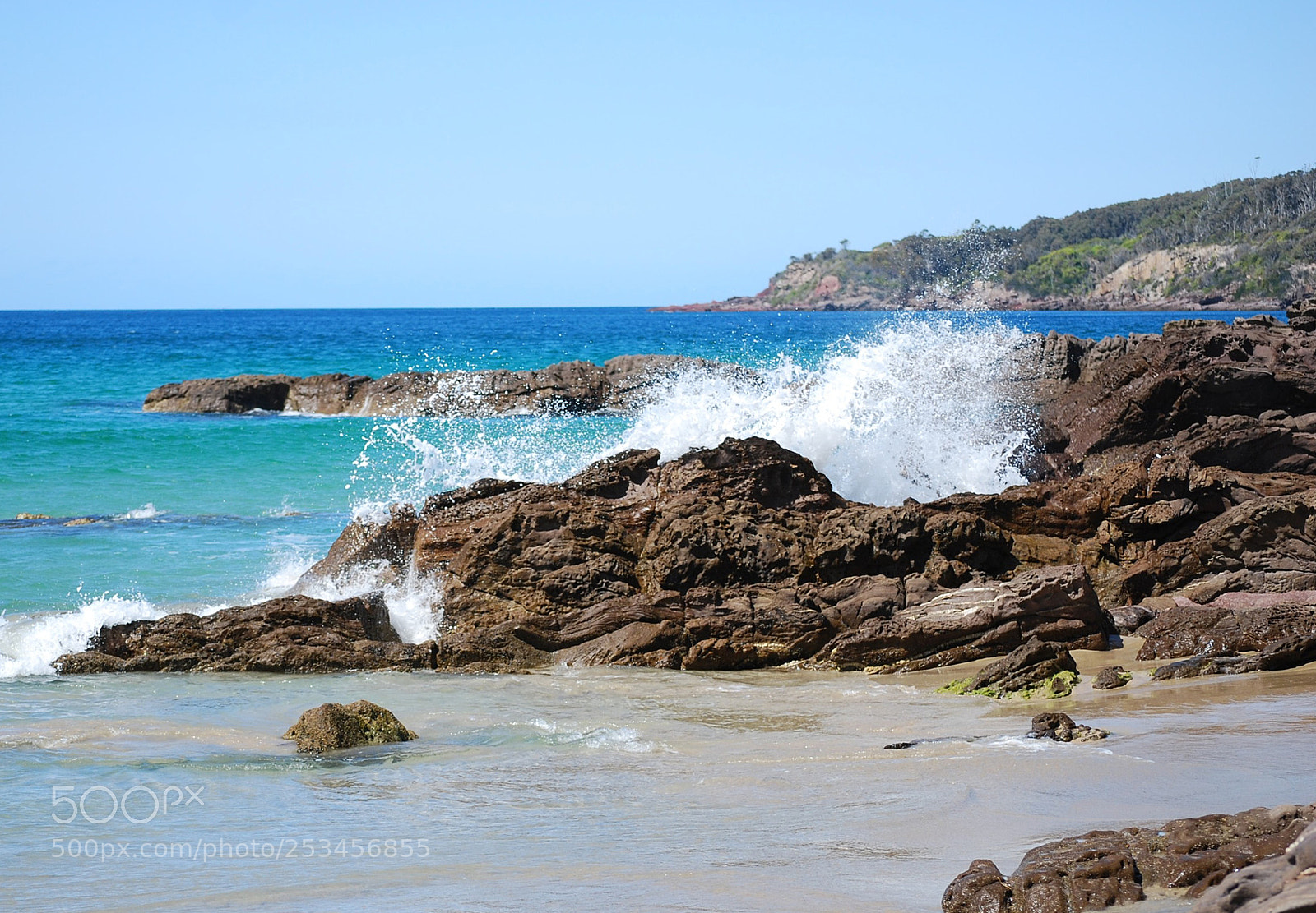 Nikon D40X sample photo. Crashing waves photography