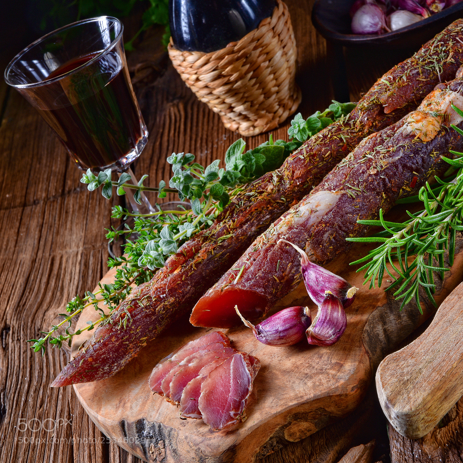 Nikon D810 sample photo. Dried sirloin with herbs photography