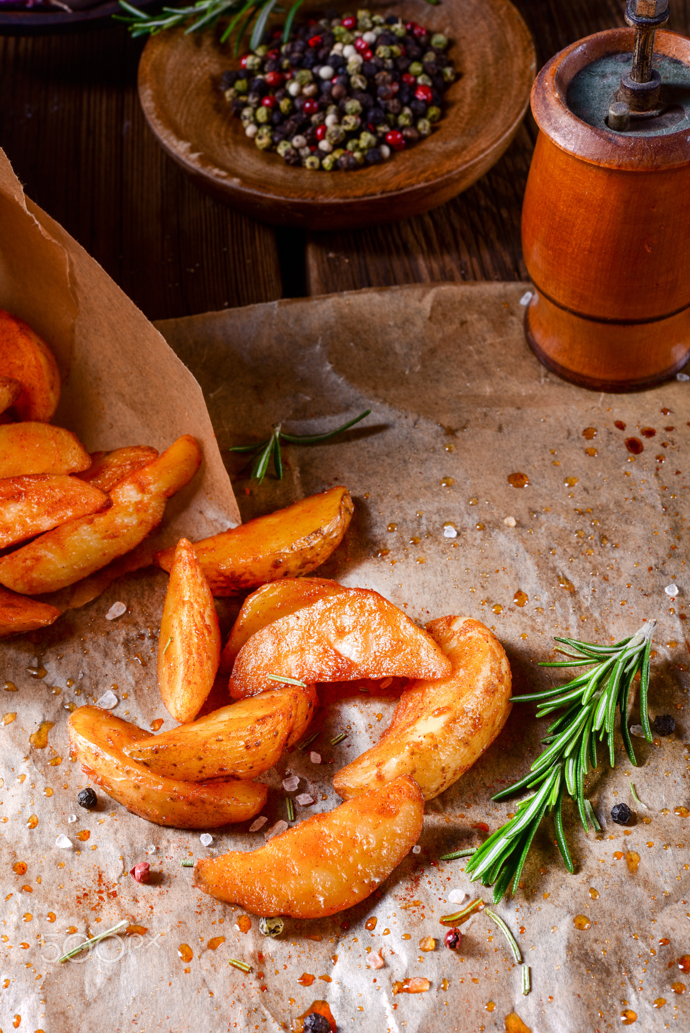 rosemary Potato wedges from the oven