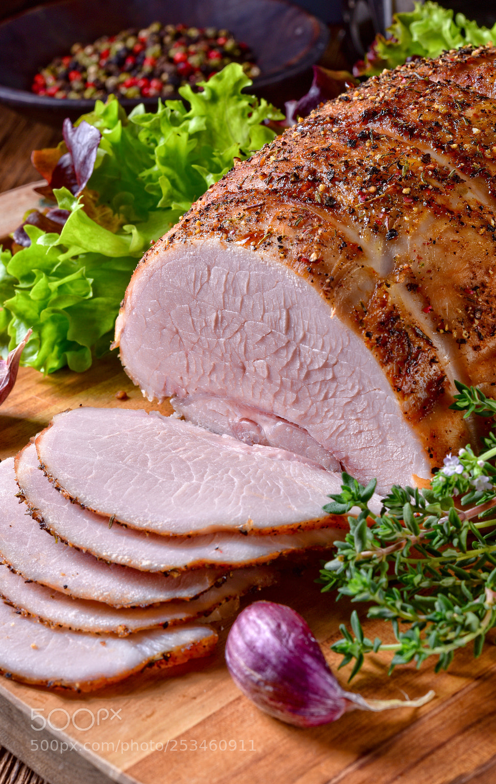 Nikon D810 sample photo. Cooked ham with colorful photography