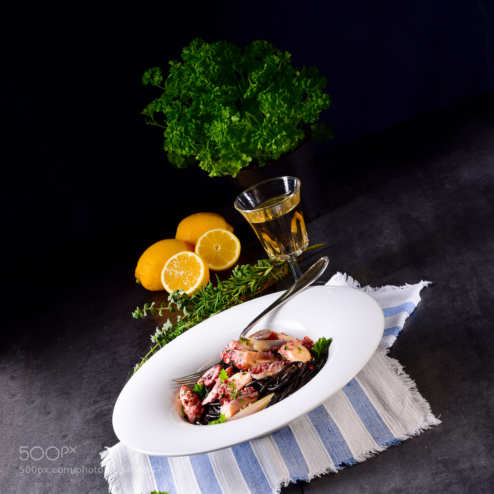 Nikon D810 sample photo. Octopus with black spaghetti photography