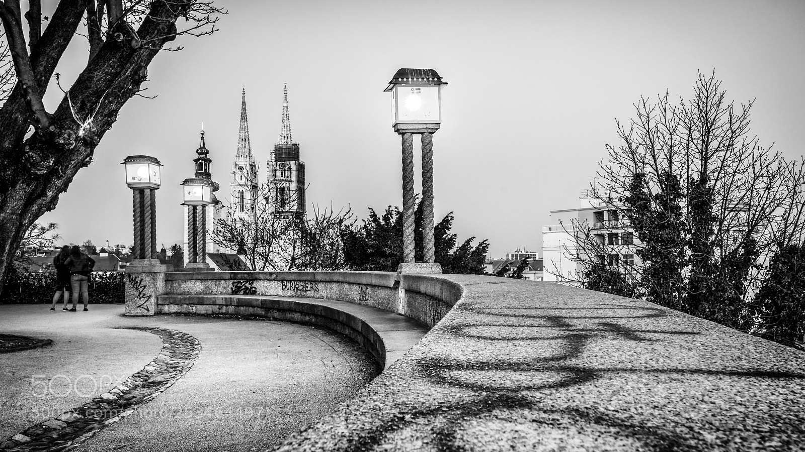 Nikon D7100 sample photo. Zagreb croatia catedhral black photography