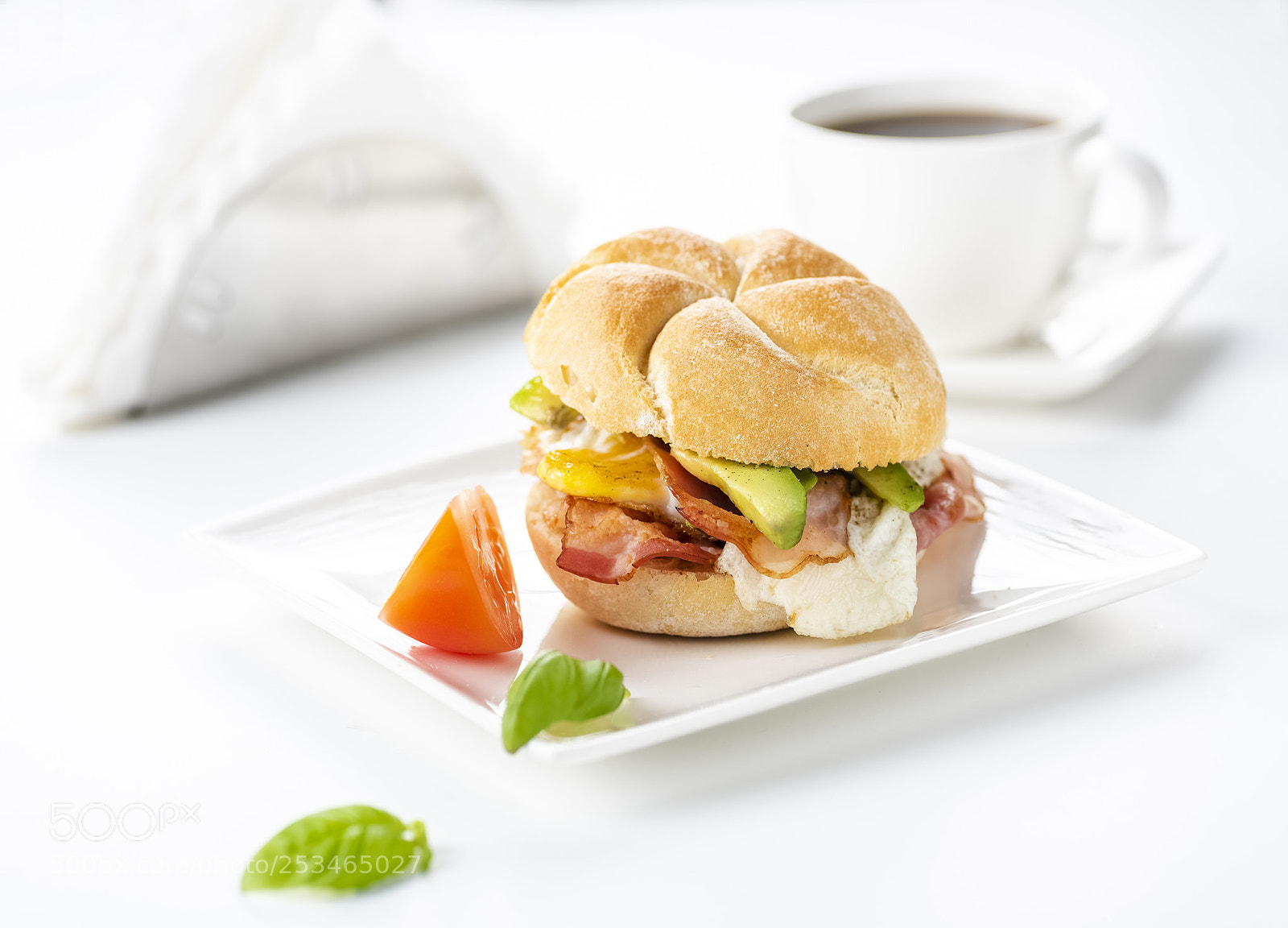 Nikon D810 sample photo. Sandwich with bacon, egg photography
