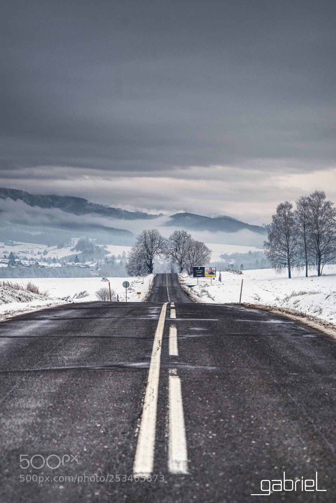 Sony a7 sample photo. Snow road photography