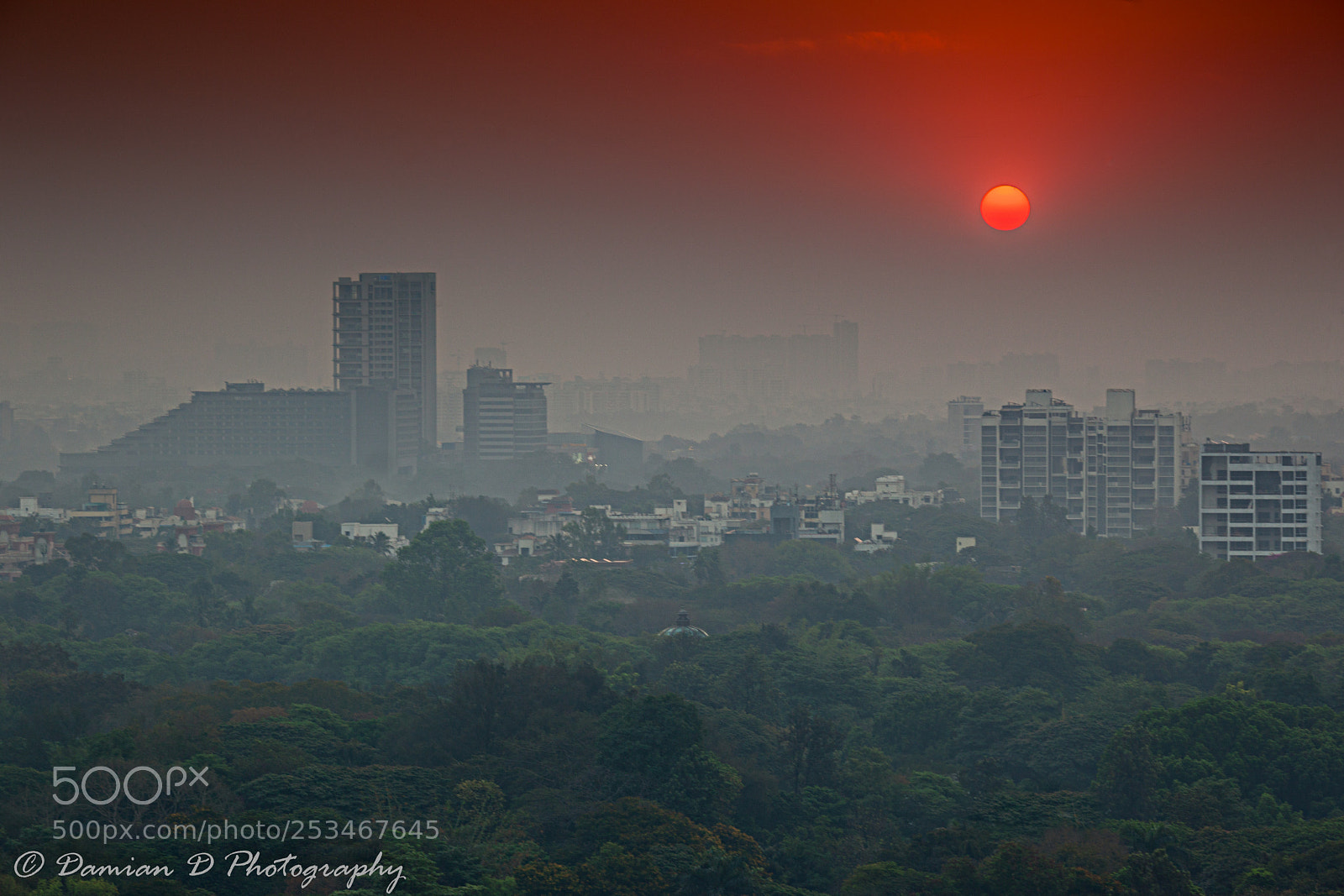 Canon EOS 5D Mark II sample photo. Sunrise over koregaon park photography