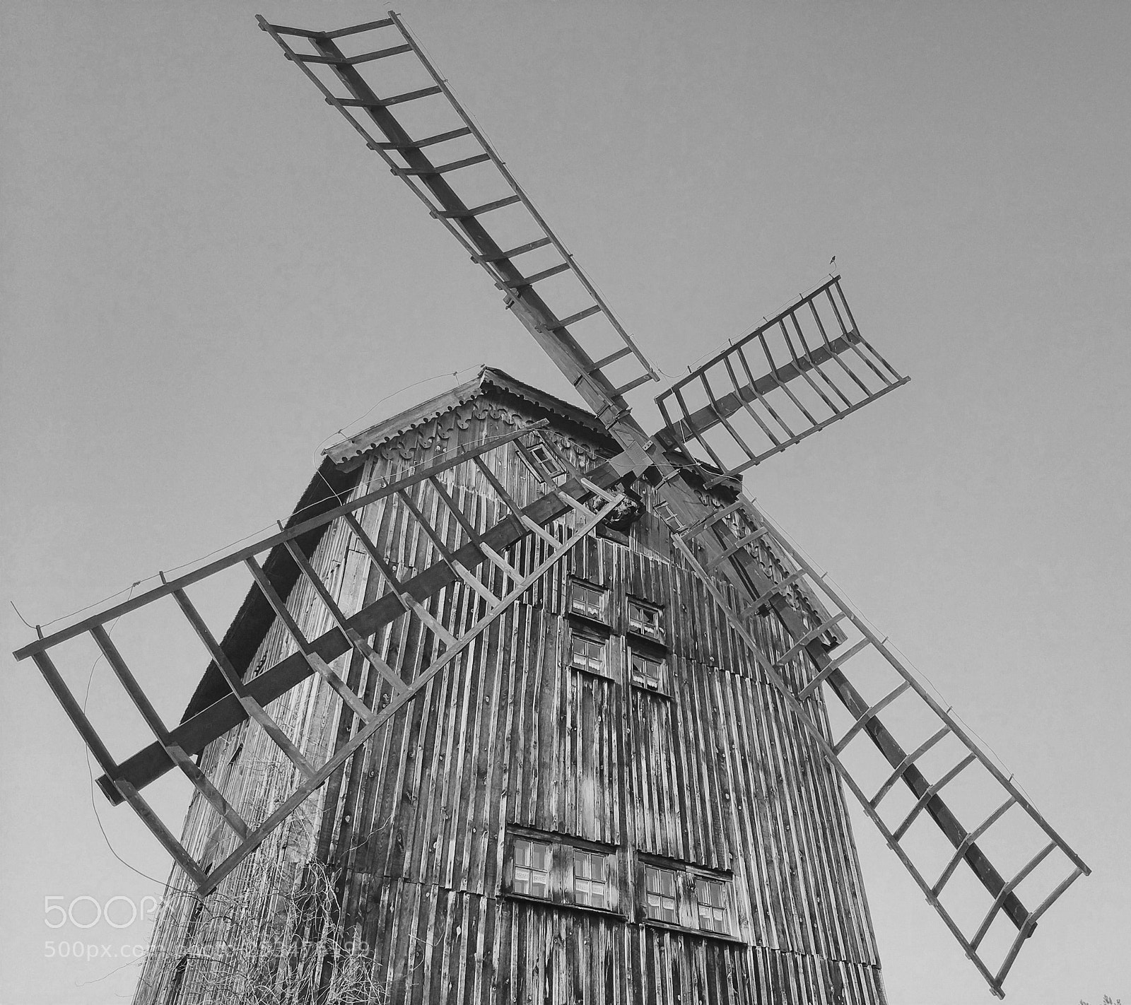 Xiaomi MI6 sample photo. Polish mill in old photography