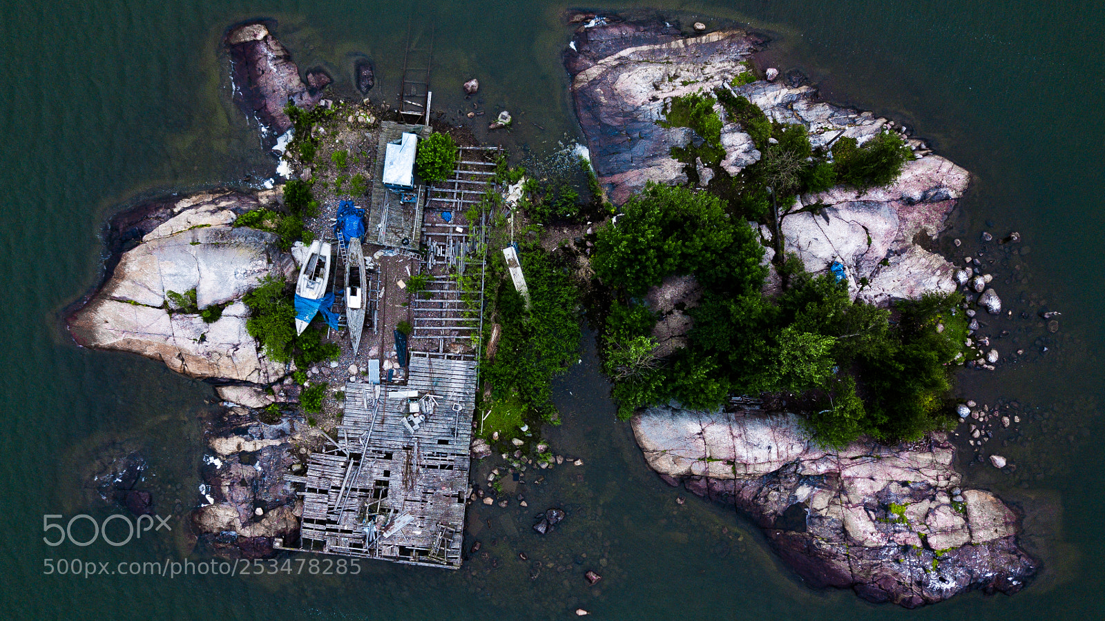 DJI FC220 sample photo. Abandoned island photography