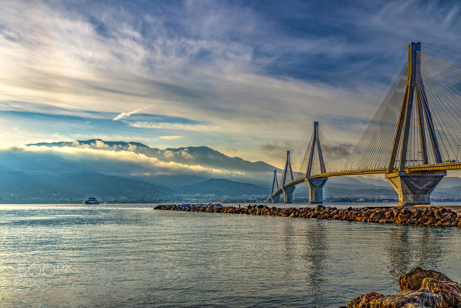 Sony SLT-A35 sample photo. Patras (greece) - rio–antirrio-bridge photography