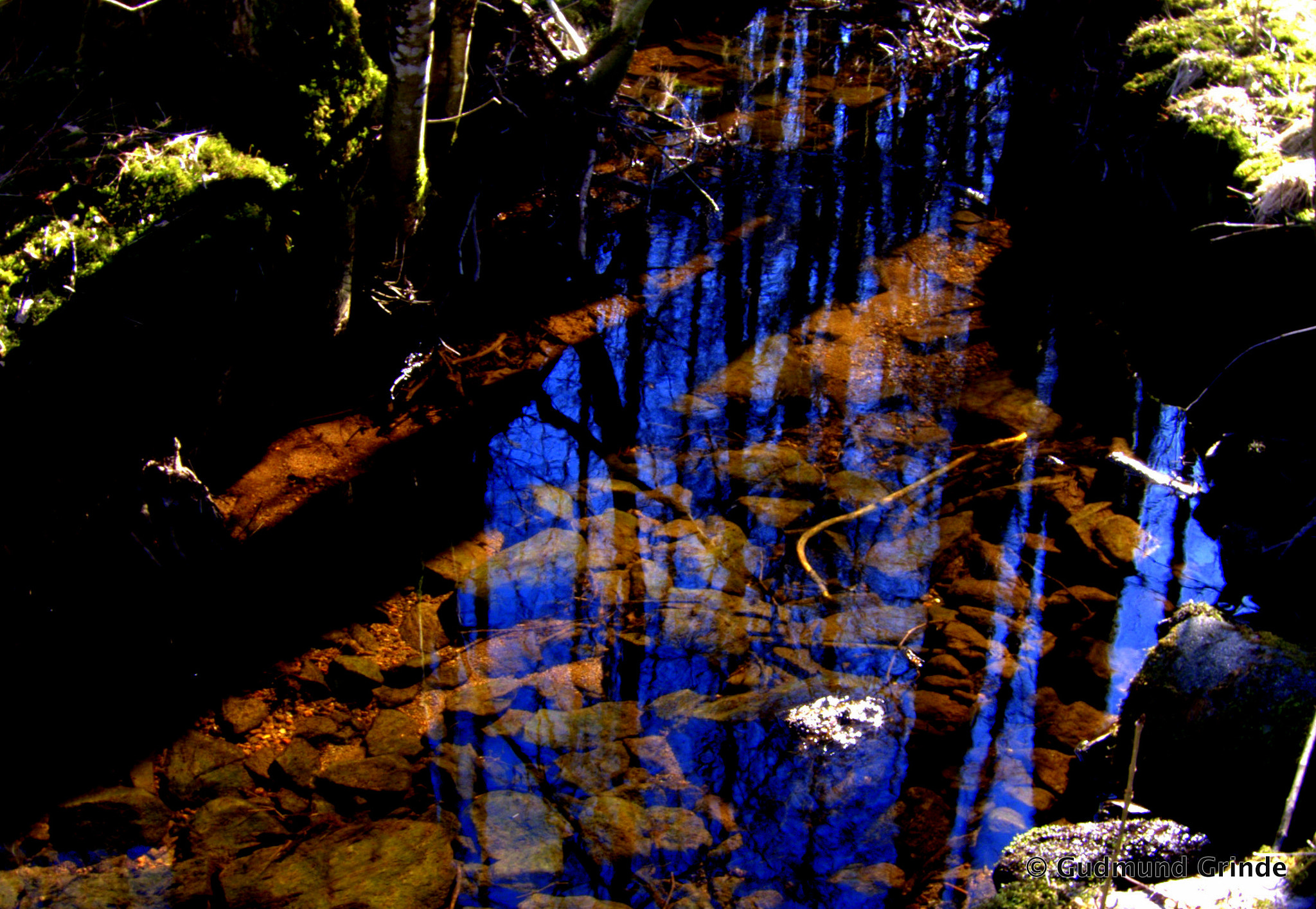 Canon PowerShot S90 sample photo. Blue reflections photography