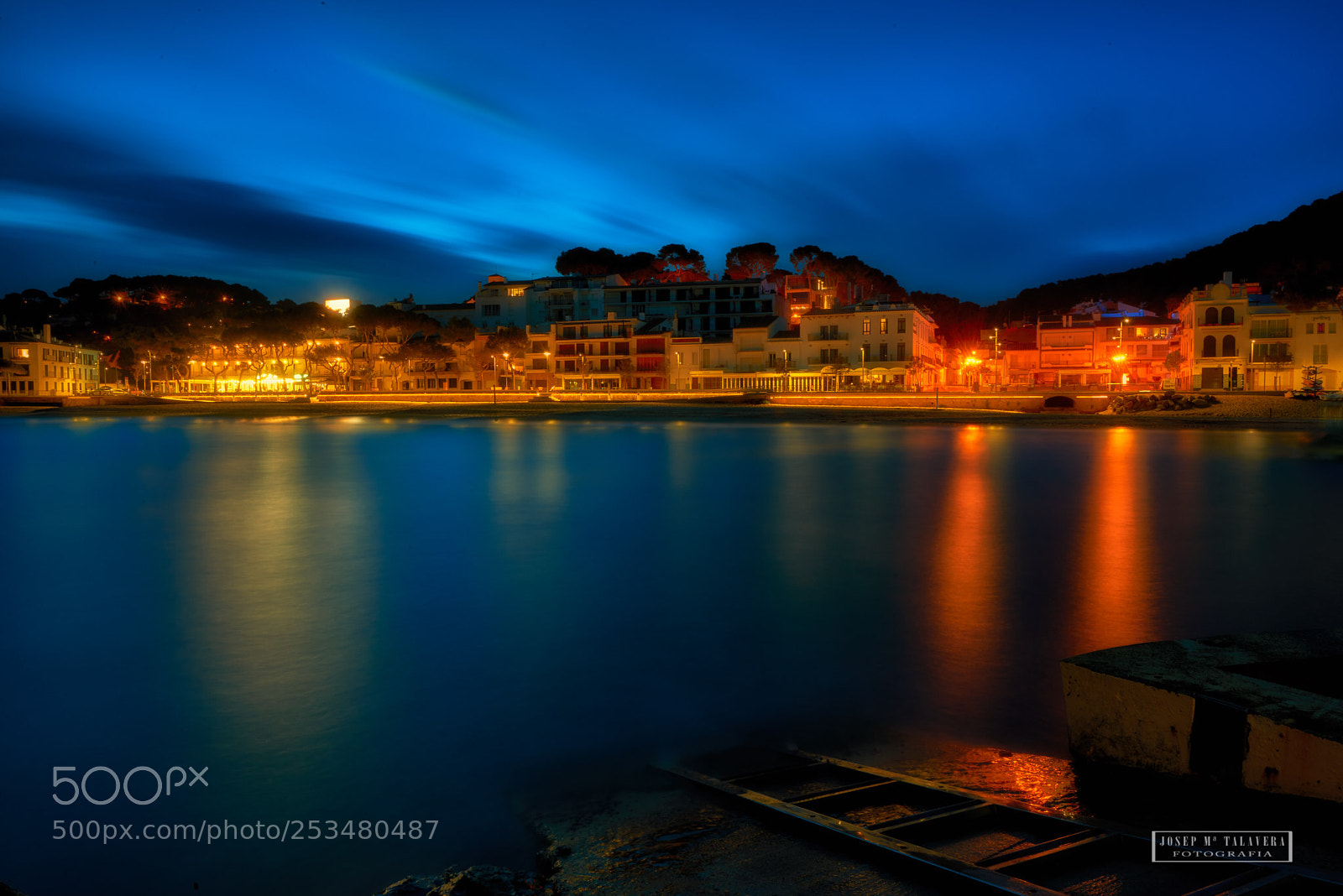 Nikon D800 sample photo. Llafranch - blue hour photography