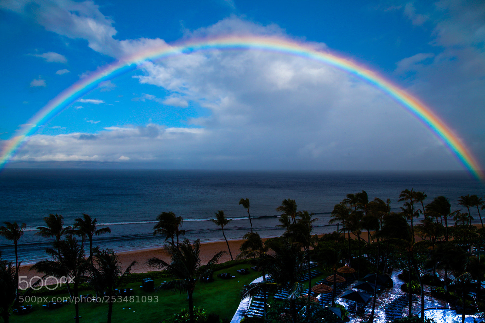 Canon EOS 5D Mark II sample photo. Rainbow over maui, hawaii. photography