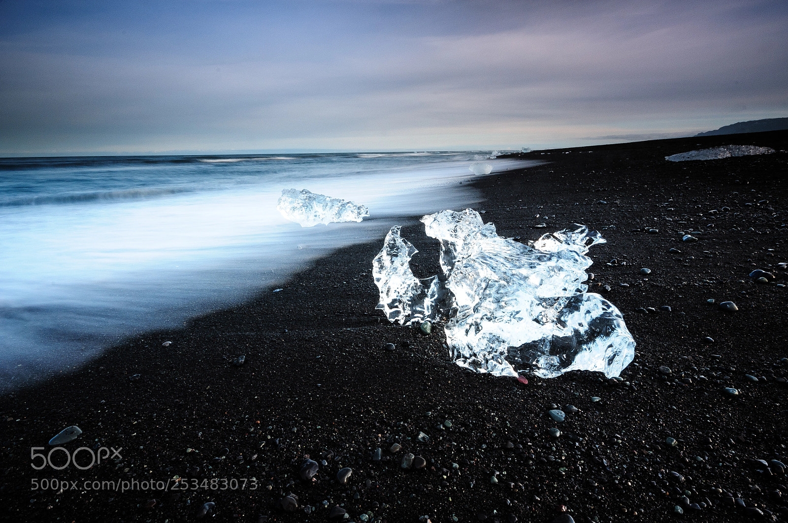 Nikon D300S sample photo. Ice on black sand photography