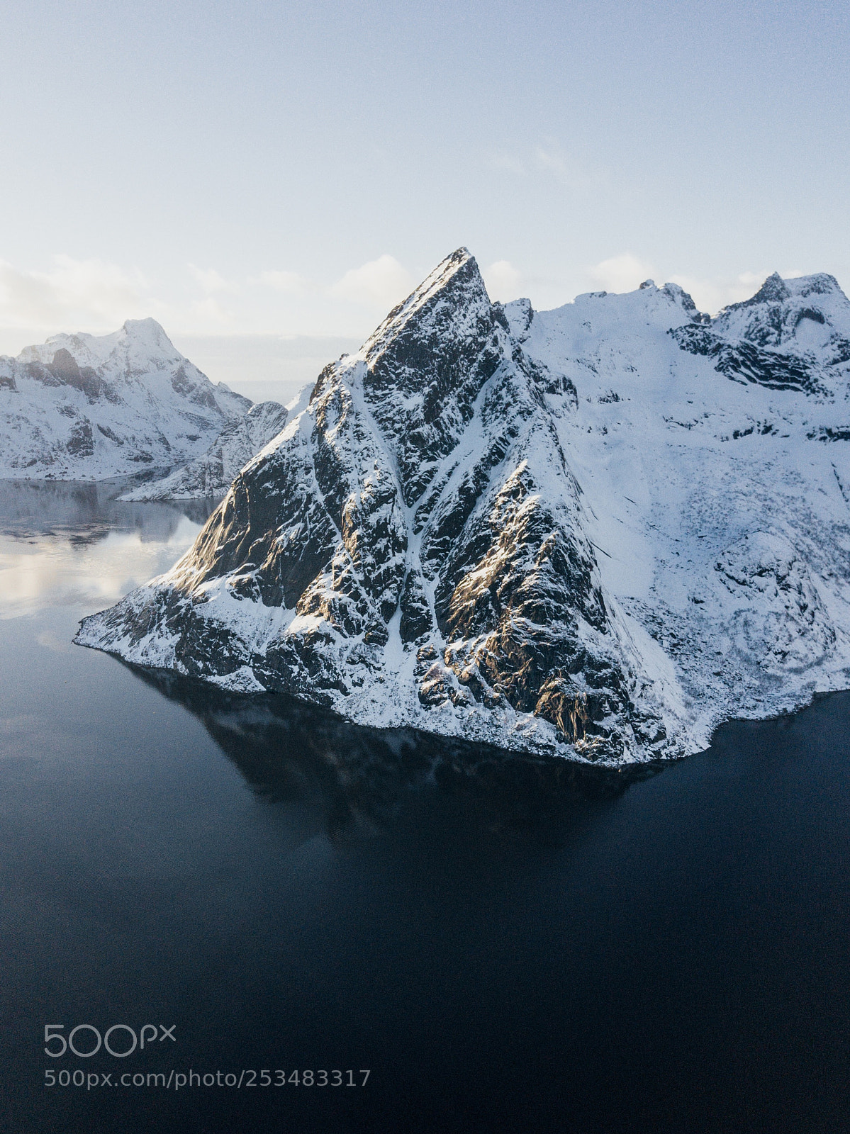 DJI FC220 sample photo. Olstind from above https photography