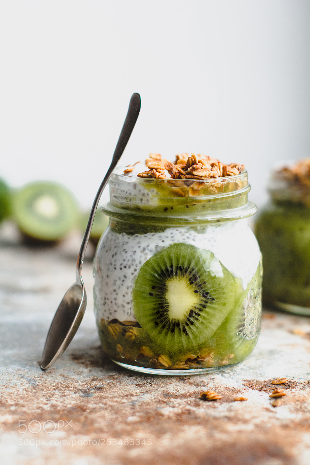 Nikon D7100 sample photo. Chia pudding with kiwi photography