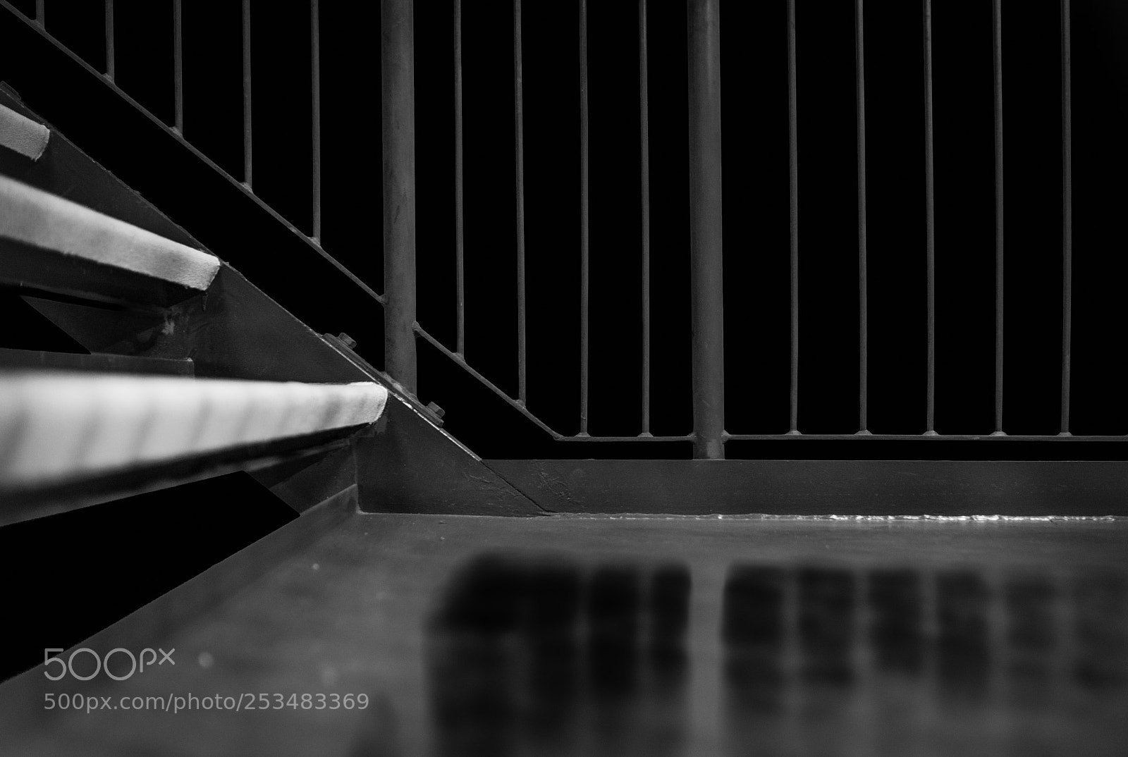 Nikon D810 sample photo. Stairs black and white photography