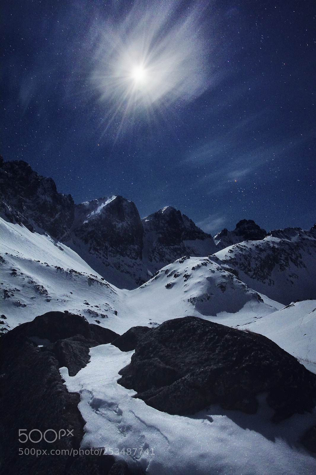 Nikon D3400 sample photo. Winter moonscape photography