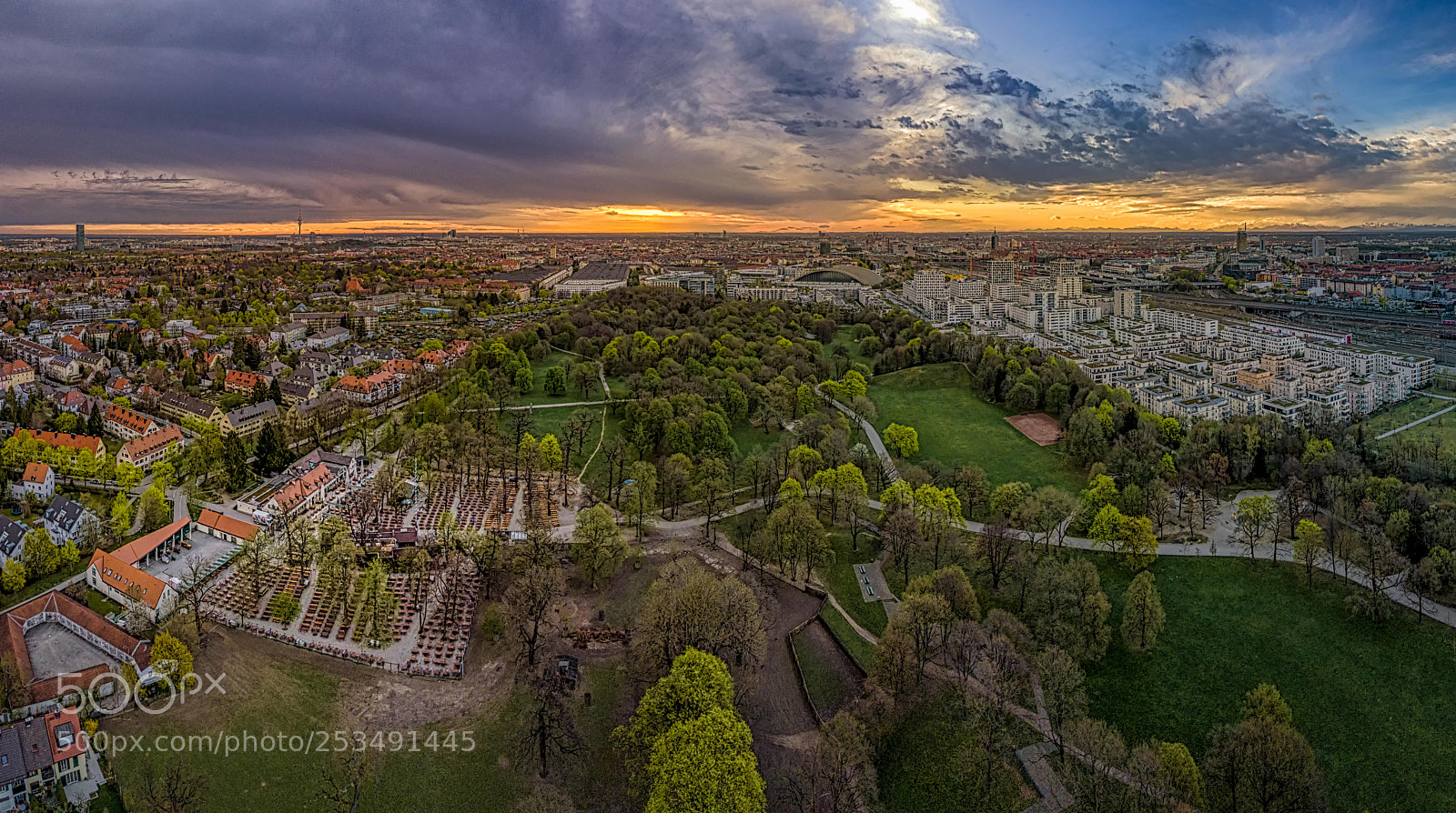 DJI FC220 sample photo. Hirschgarten - famous park photography