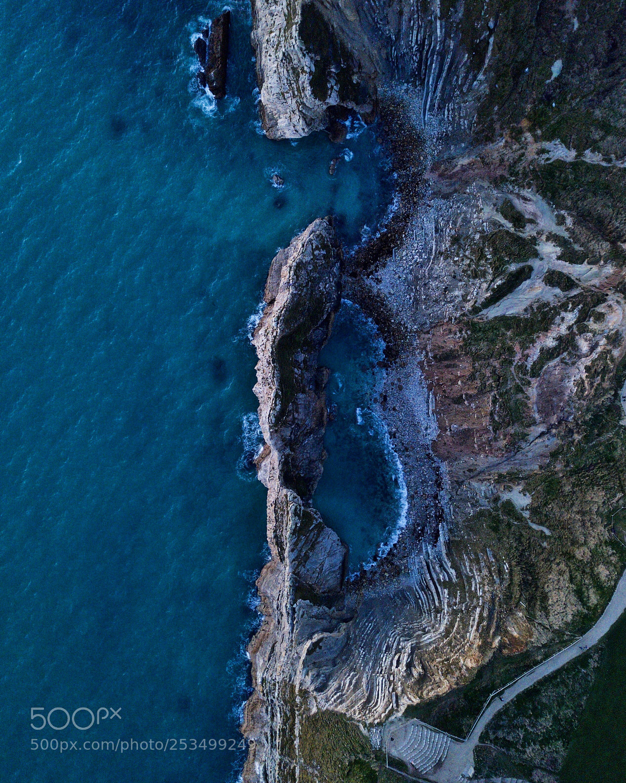 DJI FC220 sample photo. Stair hole photography
