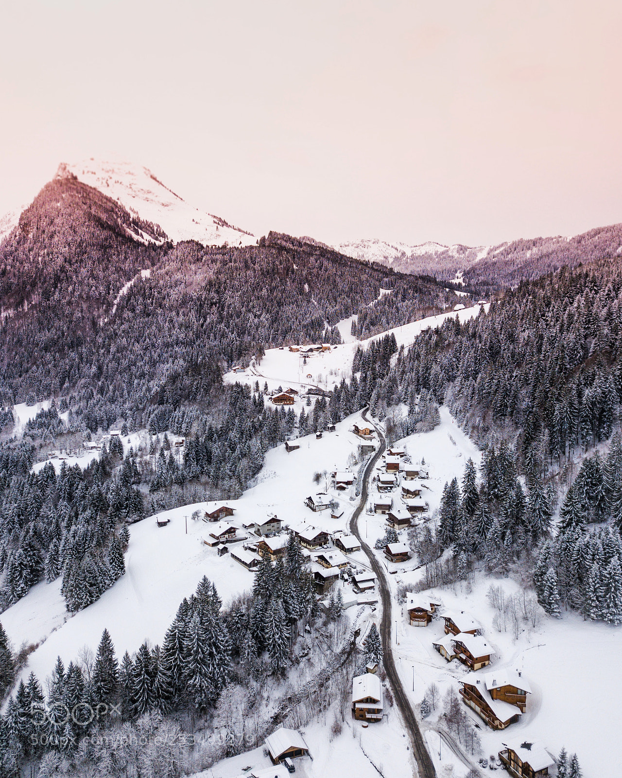 DJI FC220 sample photo. Sunset up the mountain photography