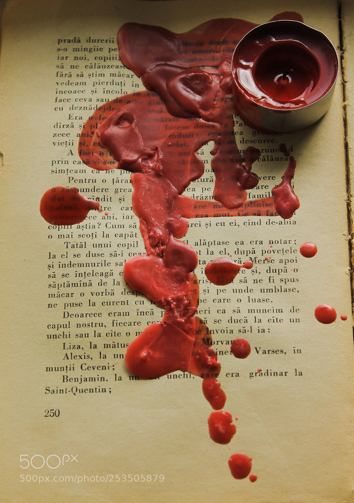 Canon EOS 1100D (EOS Rebel T3 / EOS Kiss X50) sample photo. Candle wax on book photography