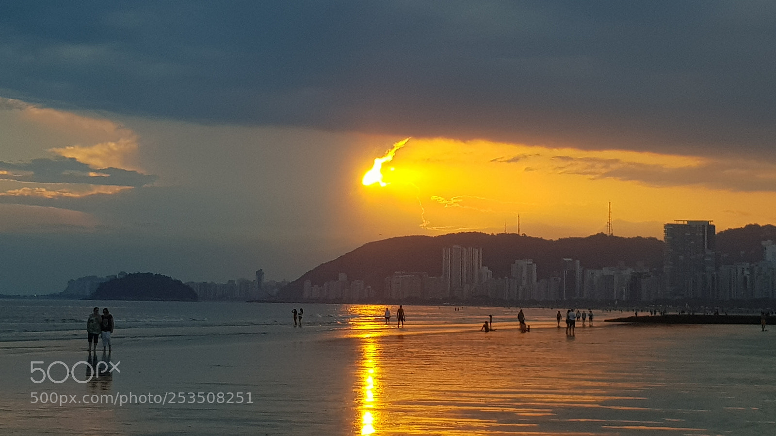 Samsung Galaxy S8 sample photo. Sunset in beautiful santos photography