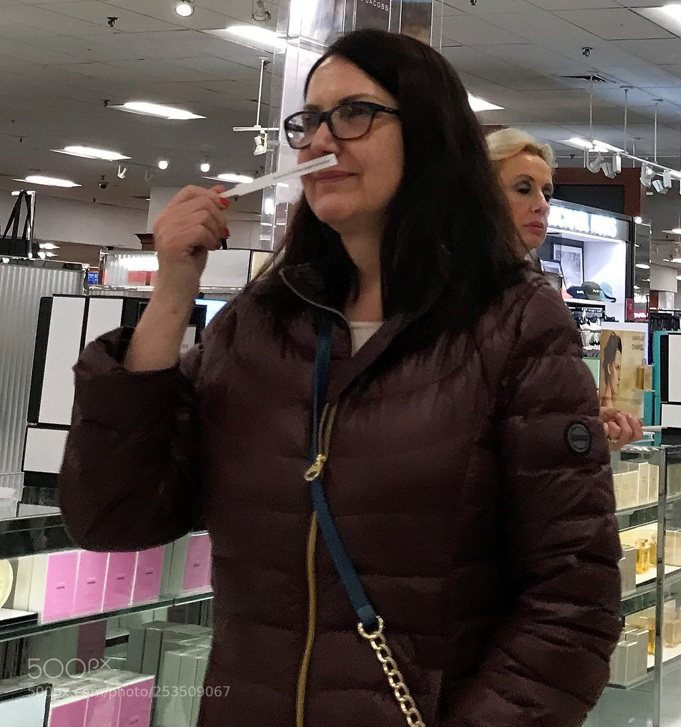Apple iPhone 7 Plus sample photo. Woman sampling a fragrance photography