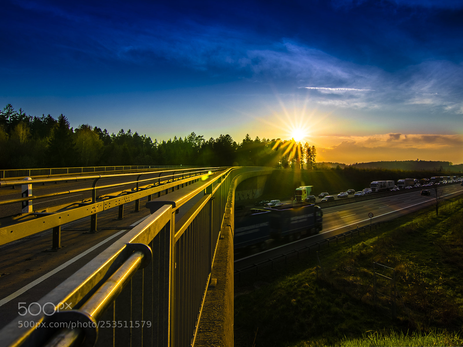 Canon EOS 80D sample photo. Sundown autobahn photography
