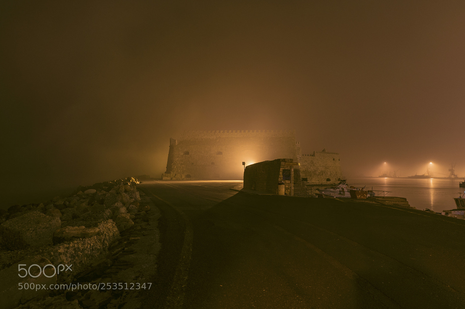 Nikon D610 sample photo. Fog over crete heraklion photography