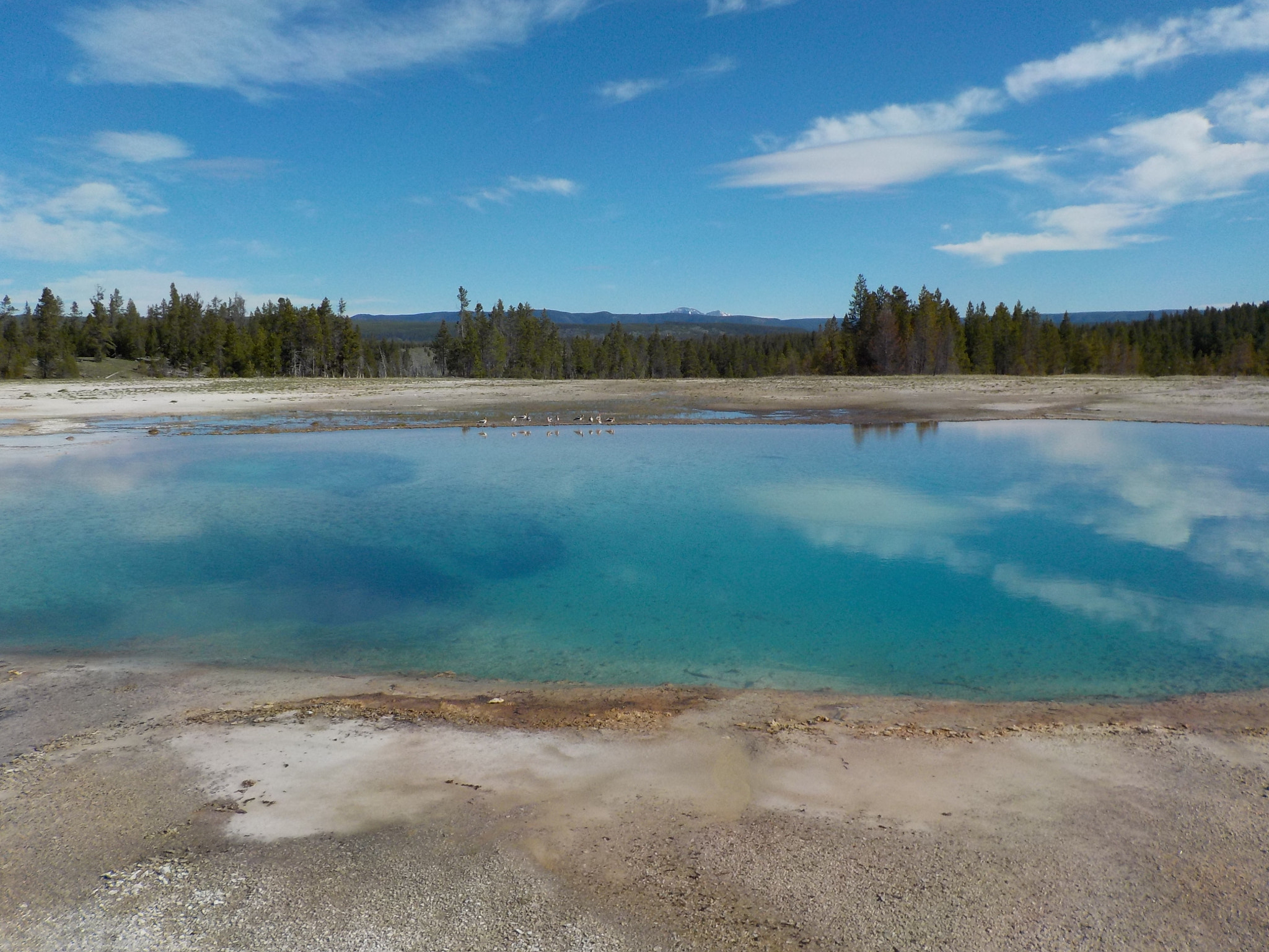 Nikon Coolpix S33 sample photo. Yellowstone blue water body photography