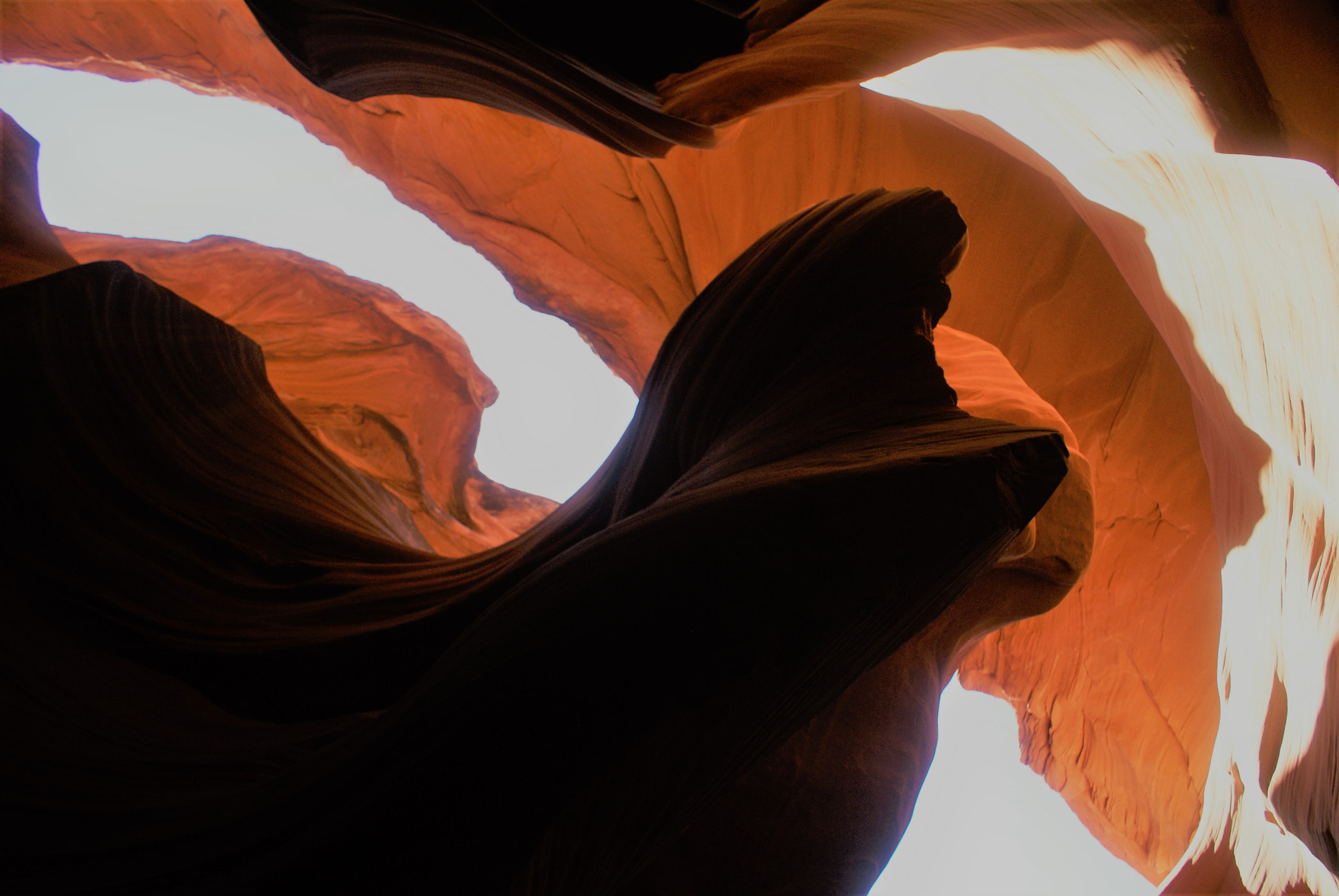 Sony Alpha DSLR-A100 sample photo. Sky window, lower antelope canyon photography