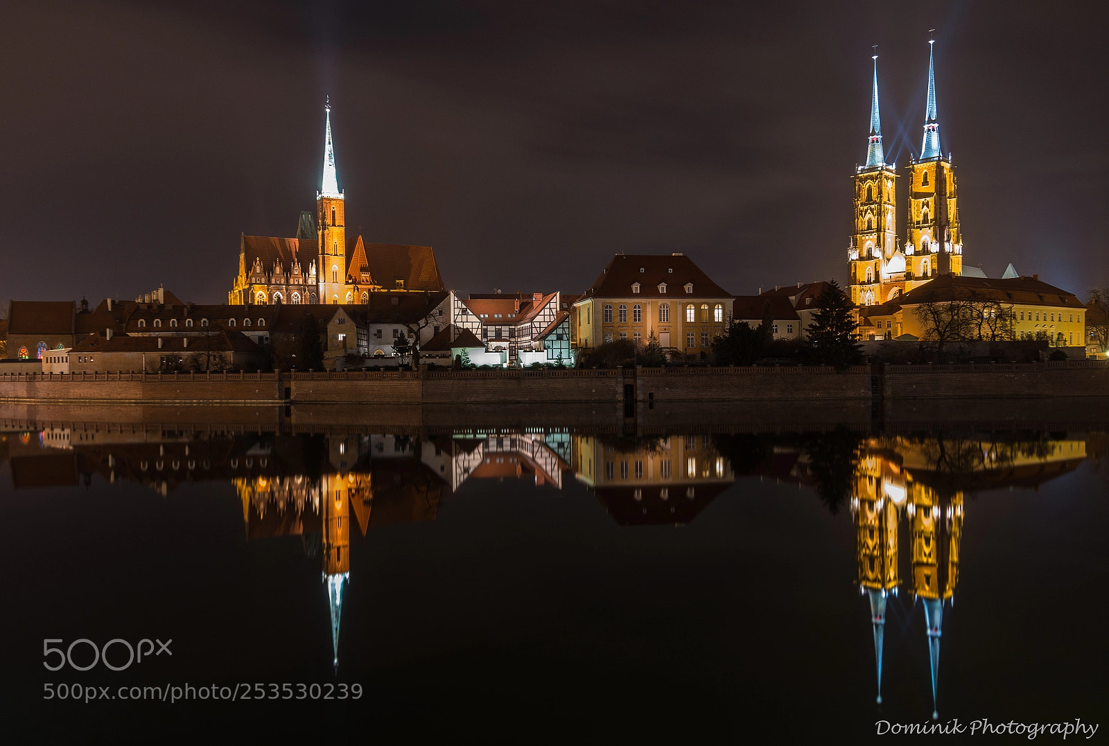 Pentax K-50 sample photo. Wroclaw by night photography