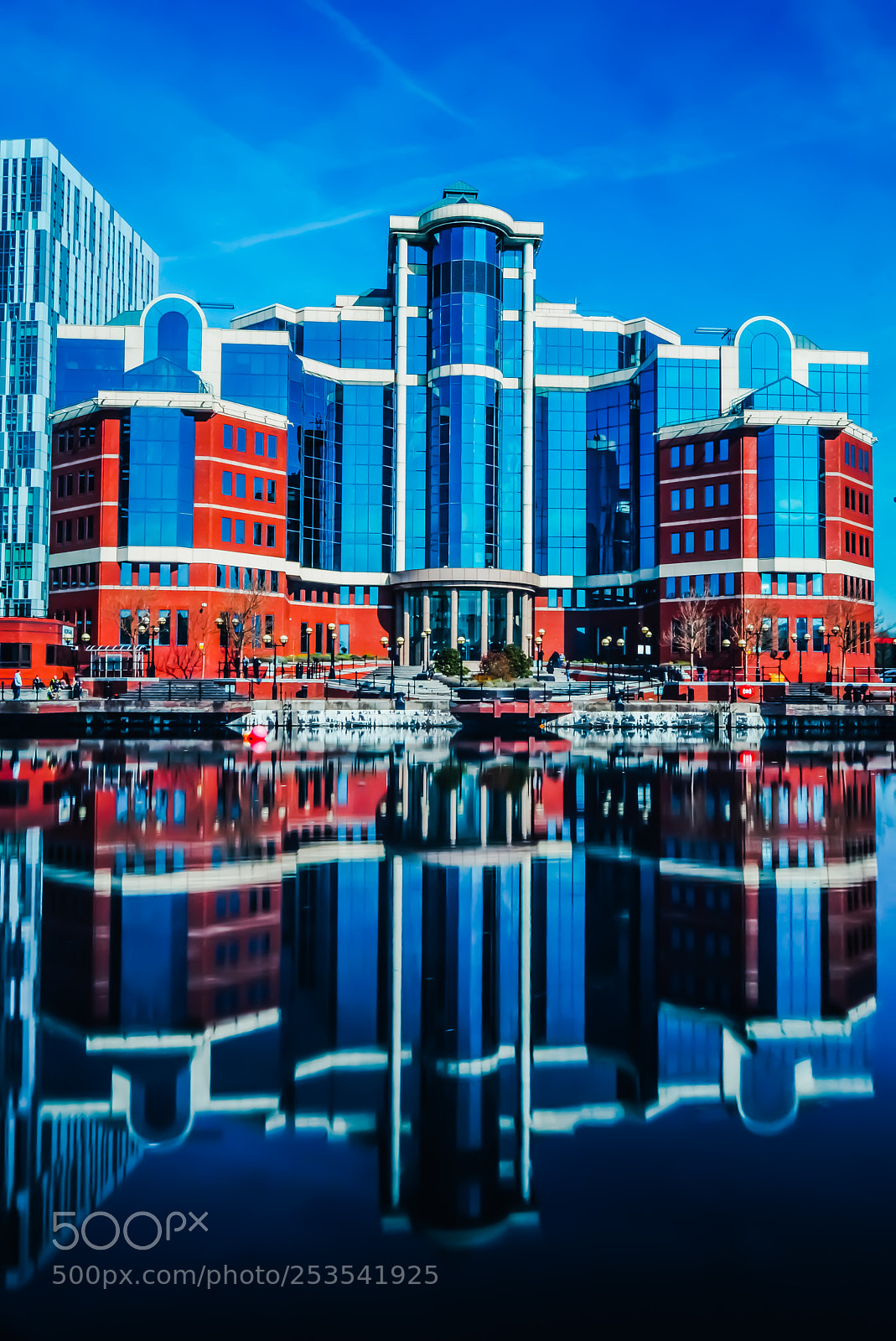 Nikon D3200 sample photo. Salford quays reflections photography