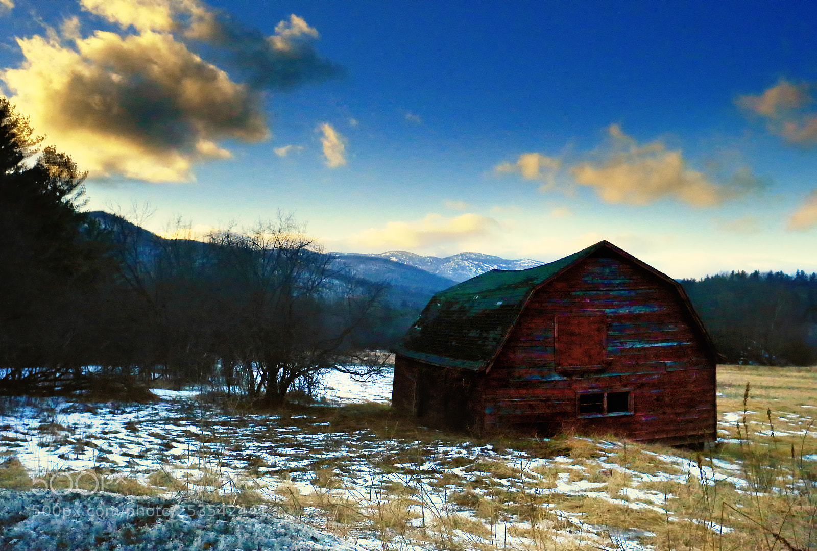 Canon EOS-1D X sample photo. Barn late winter photography