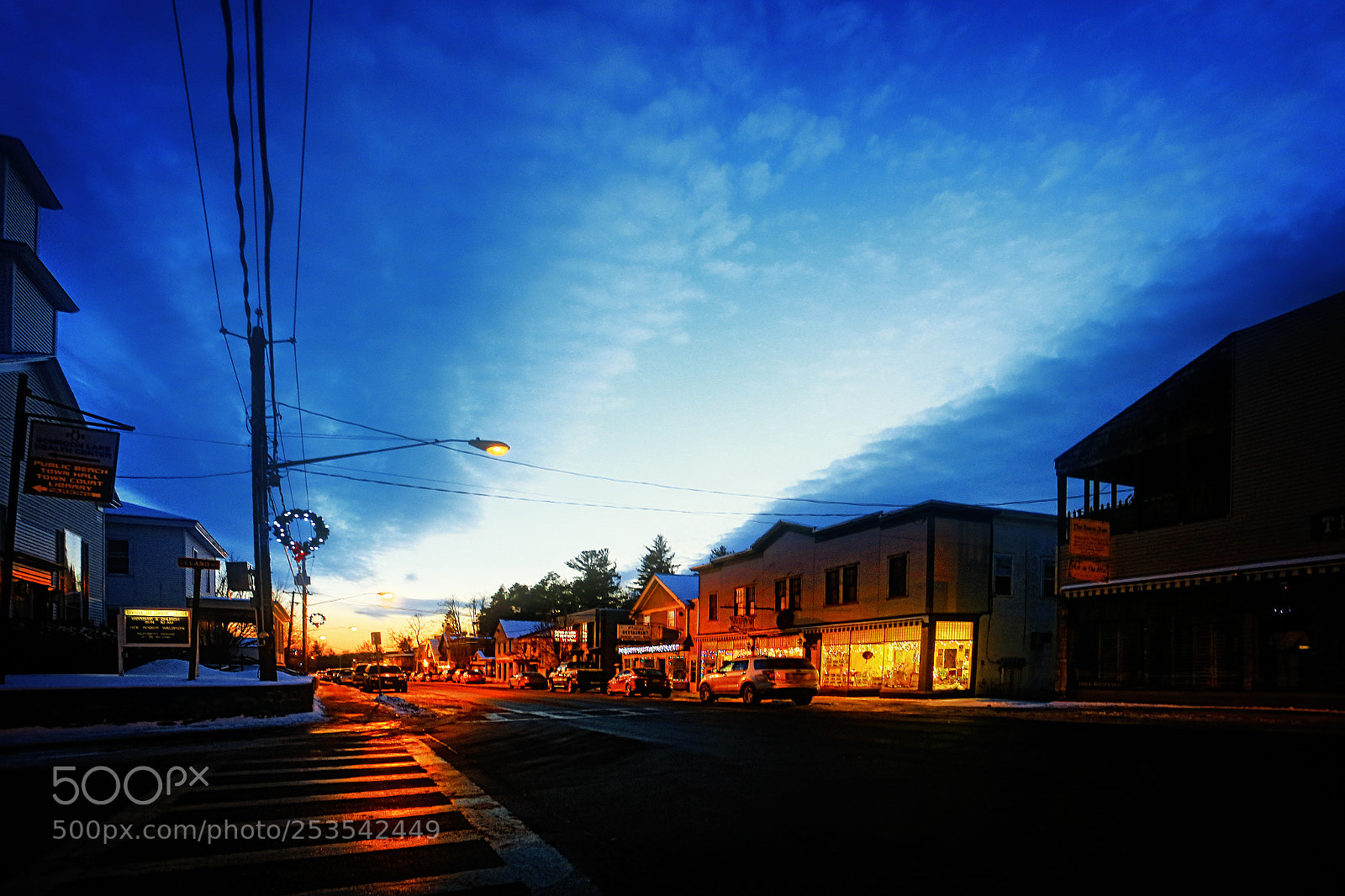 Canon EOS-1D X sample photo. Blue hour street scene photography