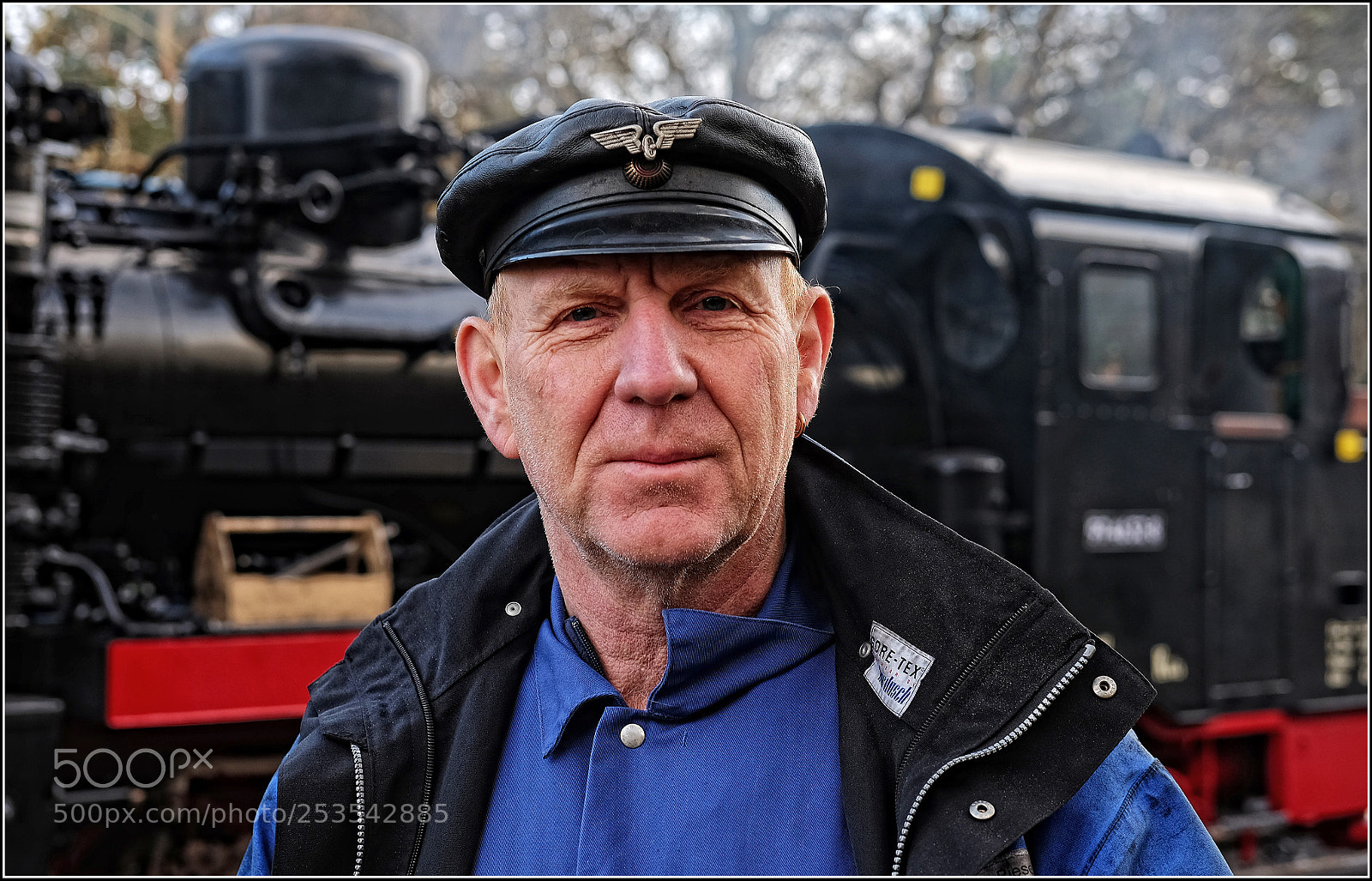 Fujifilm X-T1 sample photo. Steam locomotive engine driver photography