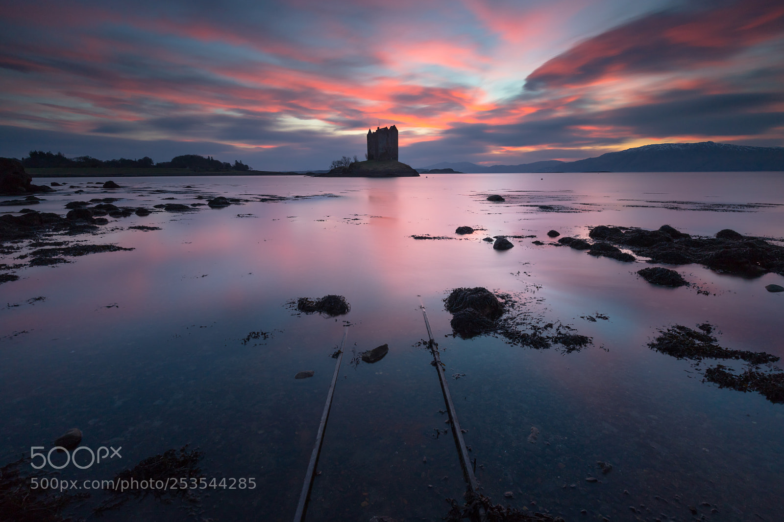 Canon EOS 6D Mark II sample photo. Castle stalker at dusk photography