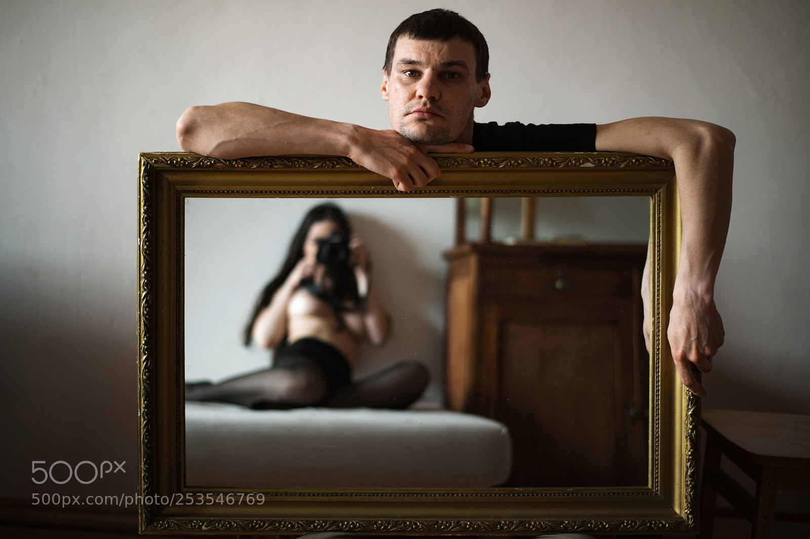 Nikon Df sample photo. Man with the mirror photography