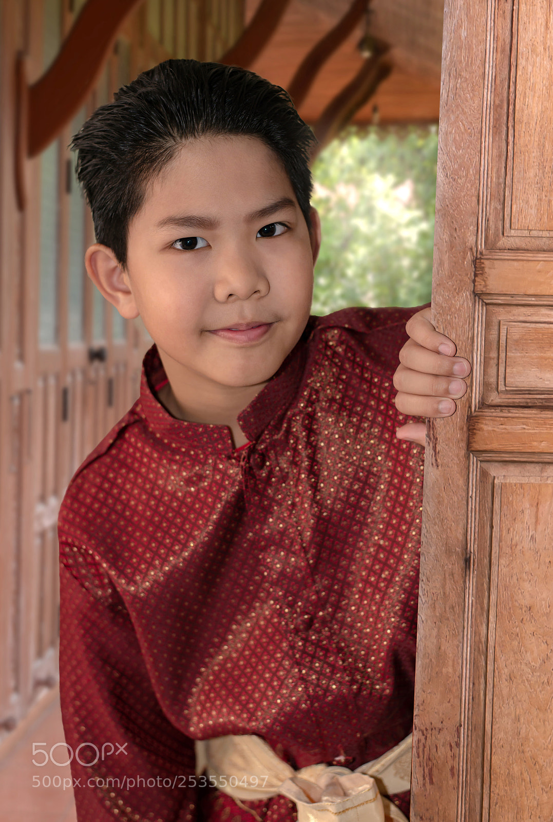 Nikon D610 sample photo. Boy in thai traditional photography