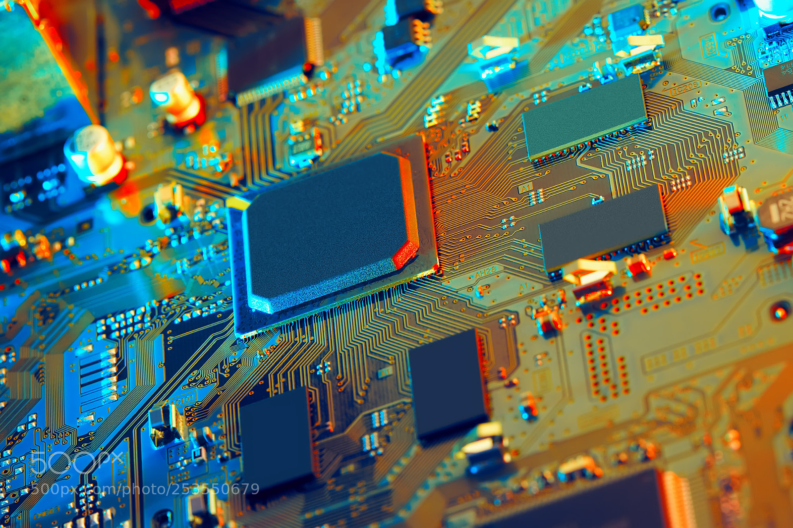 Canon EOS 50D sample photo. Electronic circuit board close photography