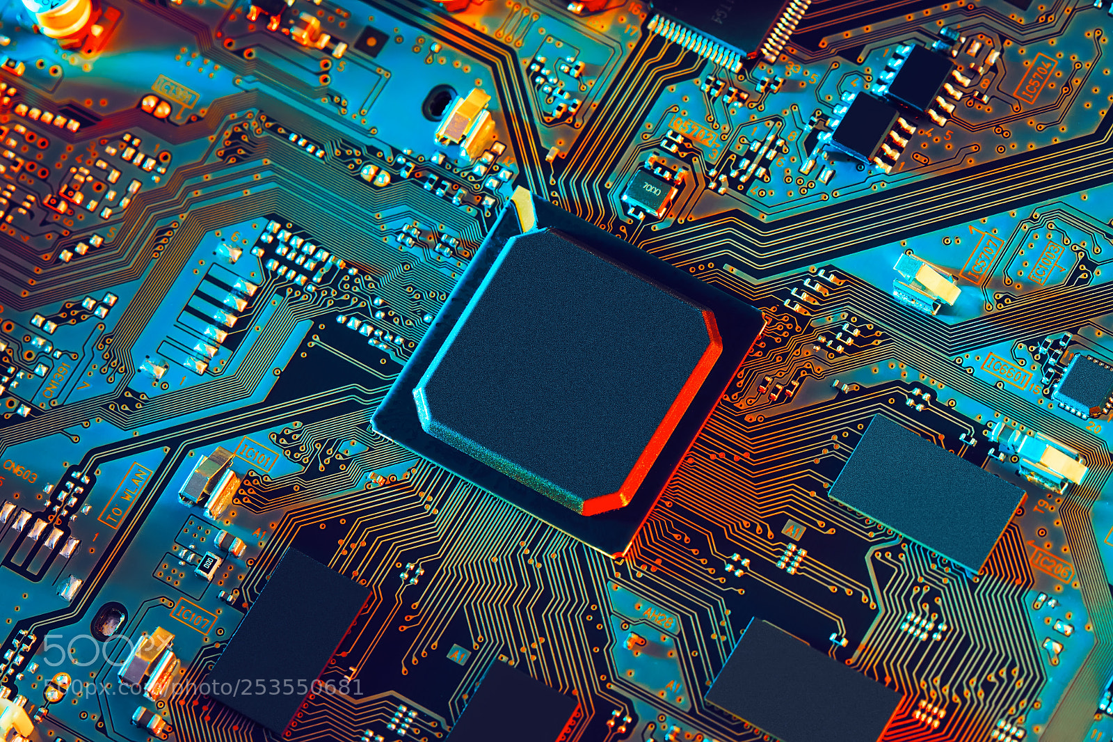 Canon EOS 50D sample photo. Electronic circuit board close photography