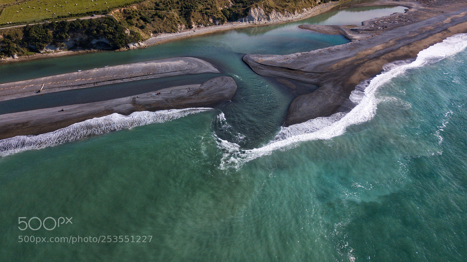 DJI FC220 sample photo. River meets the ocean photography