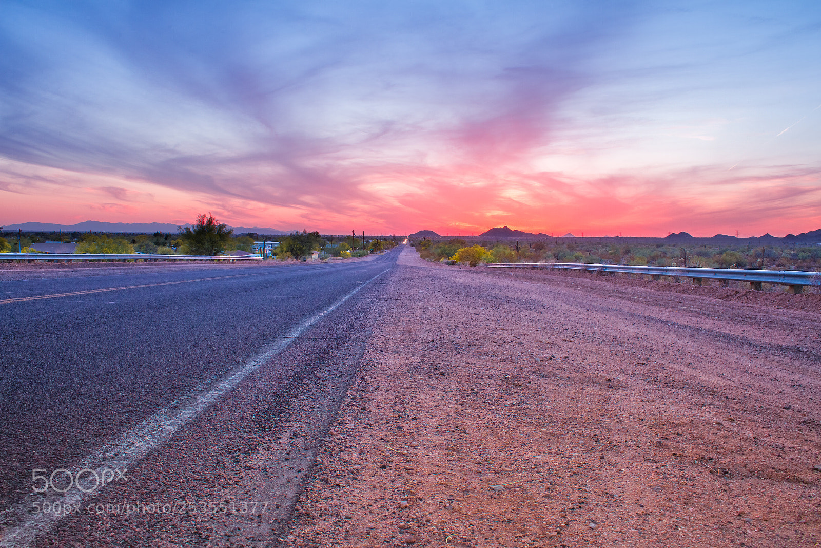 Canon EOS 7D sample photo. Sunset down the road photography