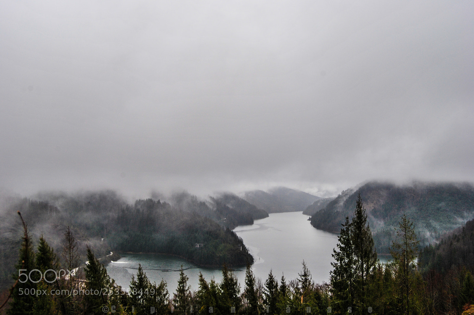 Nikon D3000 sample photo. Rain on the lake photography