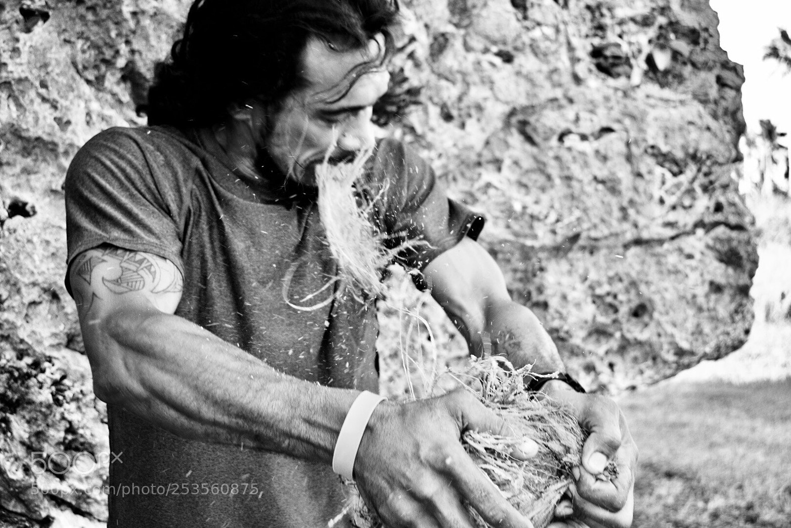Nikon D3400 sample photo. Opening the coconut！！！ photography