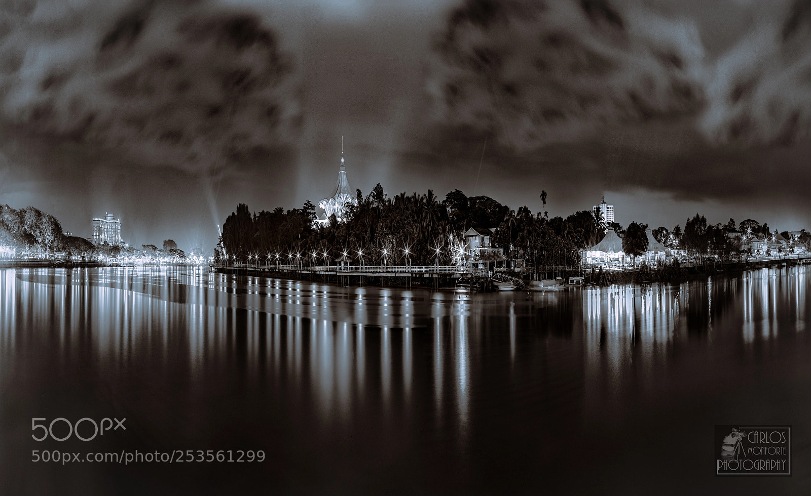 Canon EOS-1D X Mark II sample photo. Kuching waterfront on b photography
