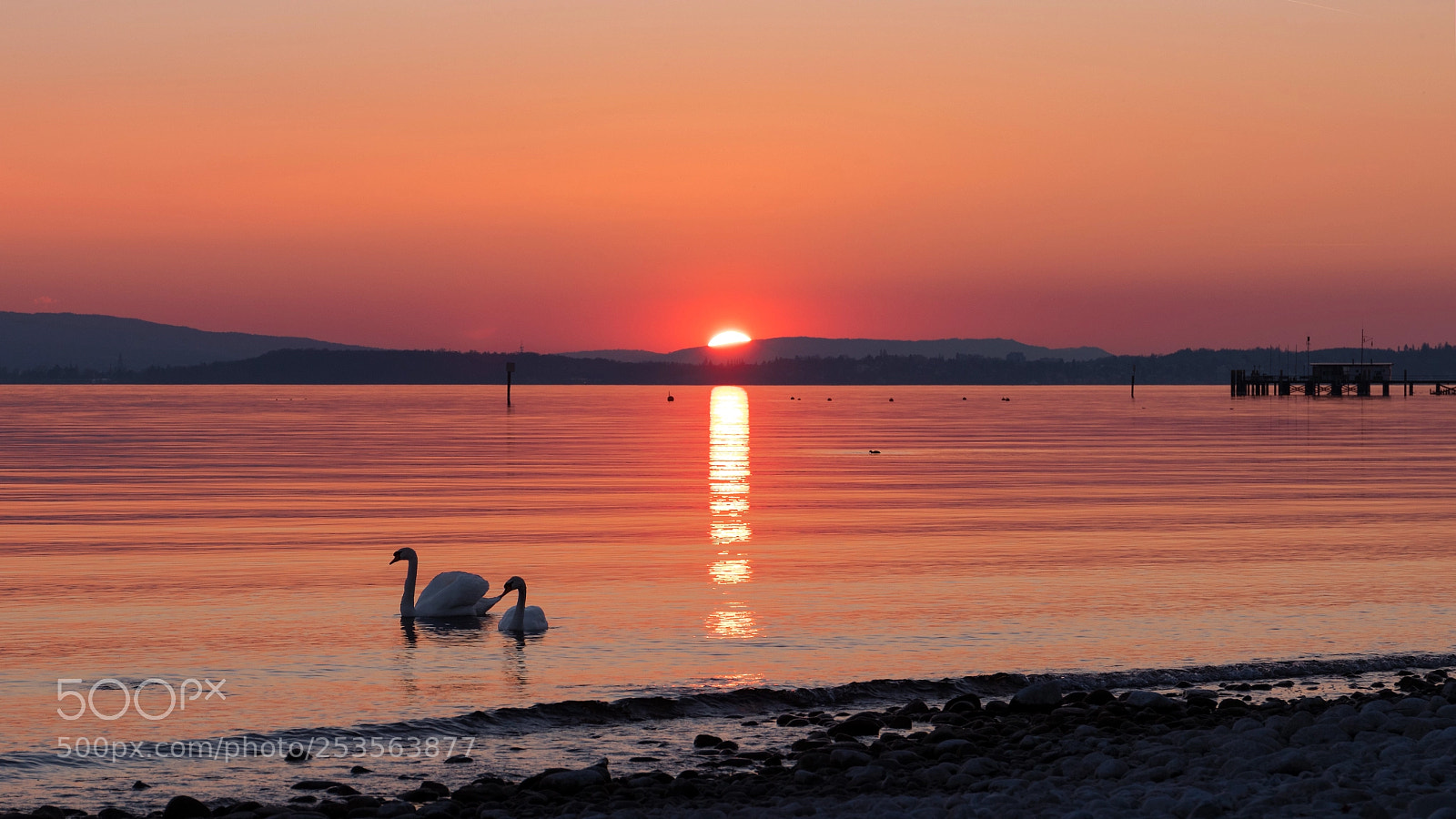 Canon EOS 80D sample photo. Sundown at lake constance photography