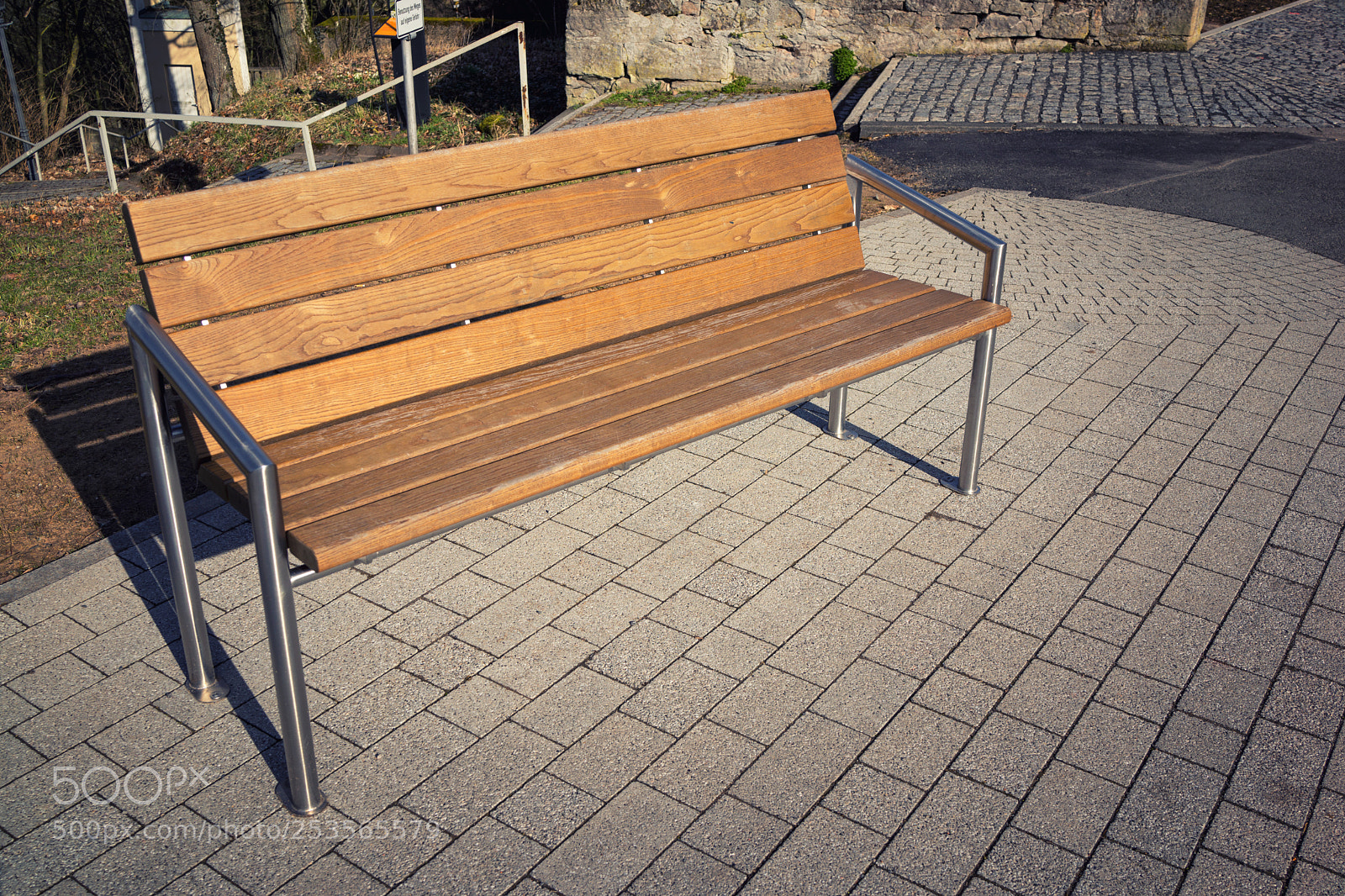 Sony Cyber-shot DSC-RX1 sample photo. Wooden modern bench in photography