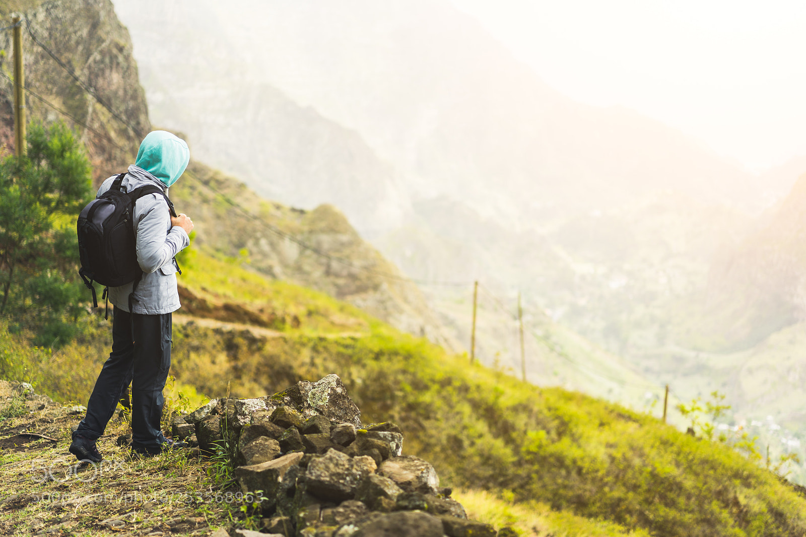 Sony a7 II sample photo. Traveler with backpack staying photography