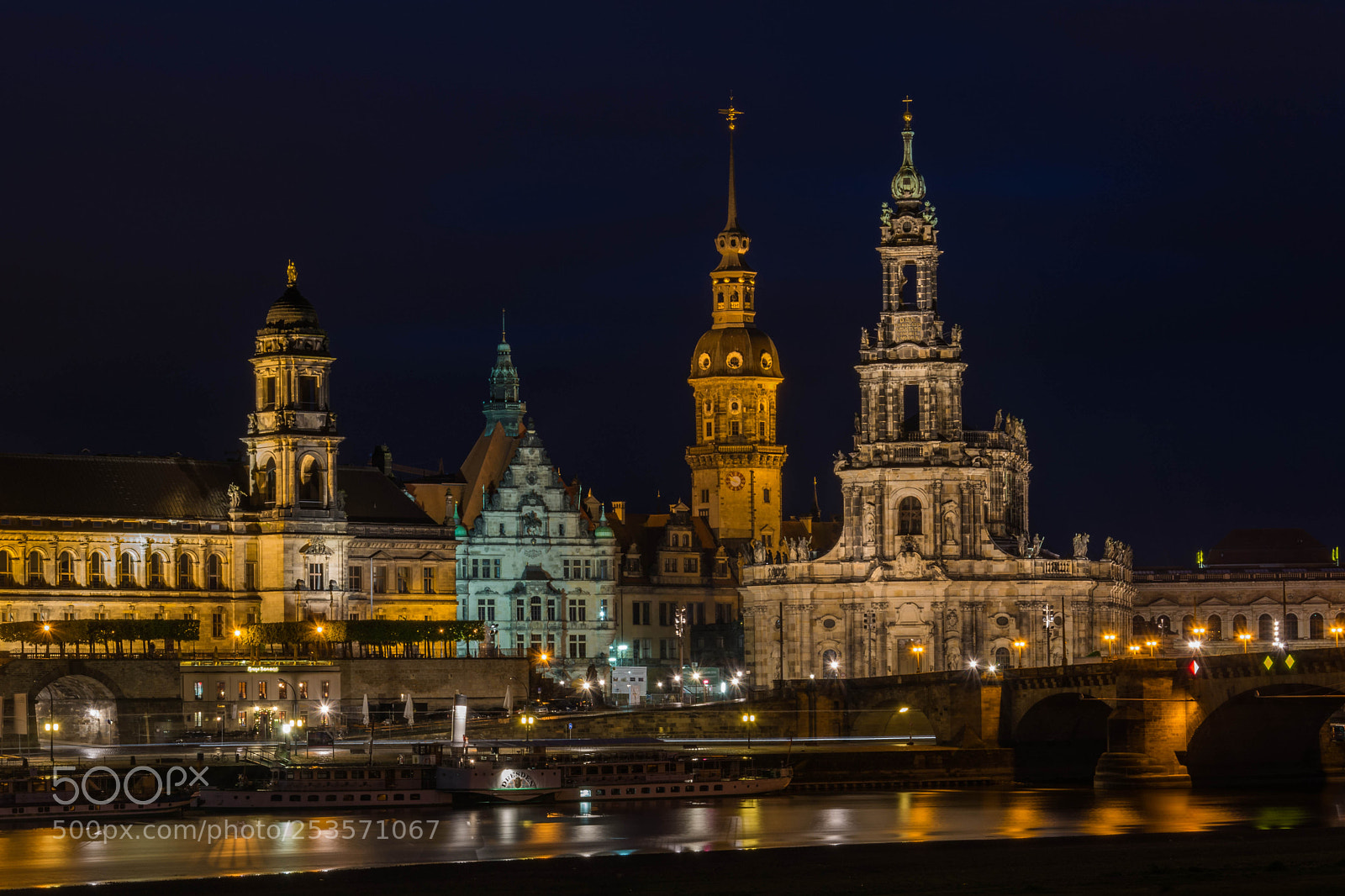 Nikon D5200 sample photo. Dresden skyline at night photography