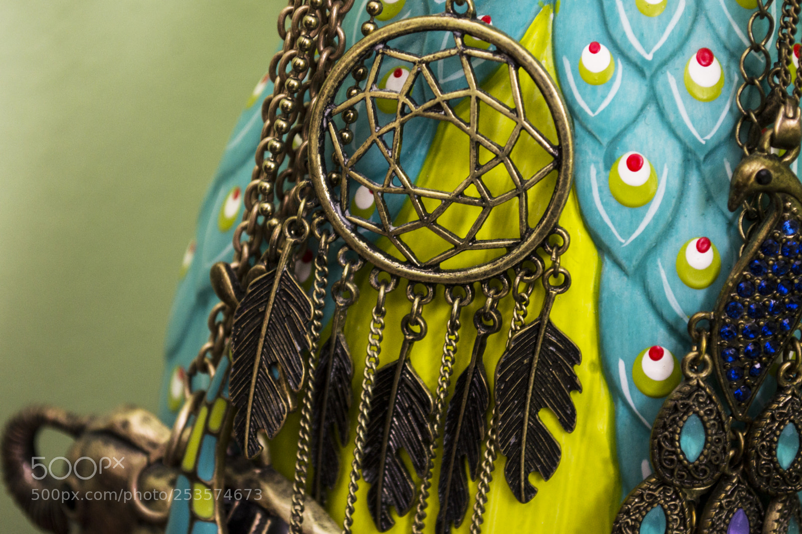 Nikon D3100 sample photo. Dream catcher necklace photography